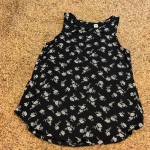 Old Navy Black floral (M) luxe tank